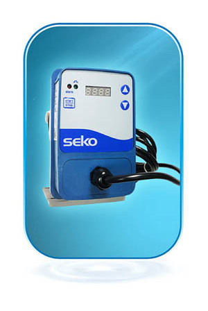 Small to medium side solenoid chemical dosing pump from Seko. PVDF pump heads with 5-year warranty on its diaphragm 